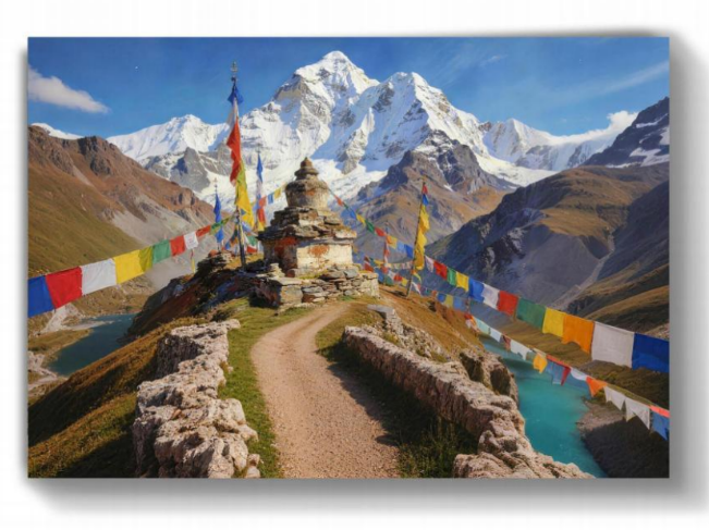 Vibrant Landscape Porcelain Wall Art (70x100 cm)