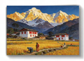 Vibrant Landscape Porcelain Wall Art (70x100 cm)