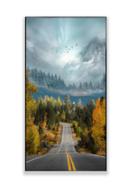 Country Road Porcelain Wall Art with LED lights (70x100 cm)