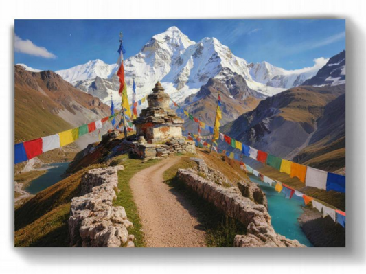 Vibrant Landscape Porcelain Wall Art (70x100 cm)